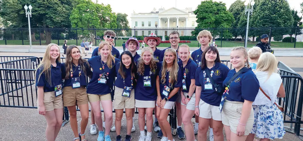 Tipmont Youth Tour students at the White House