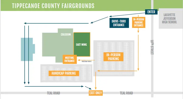 Annual Meeting map of the Tippecanoe Fairgrounds